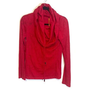 Lole Burnout Cowl Neck Pullover Jacket - Lightweight Patterned Athletic Top